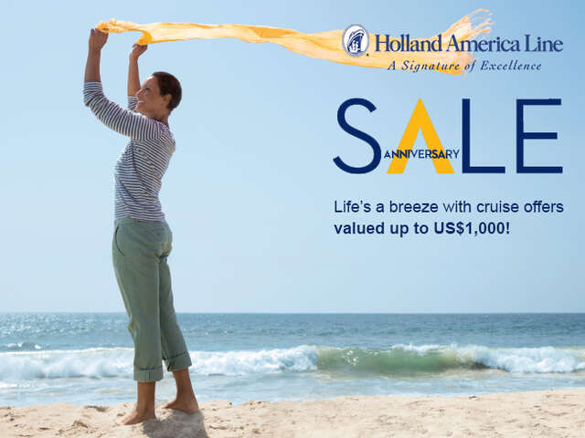 Holland America Line Anniversary Sale!